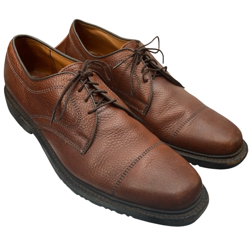 Allen Edmonds Becker‎ Brown Leather Cap Toe Oxfords 10.5 B